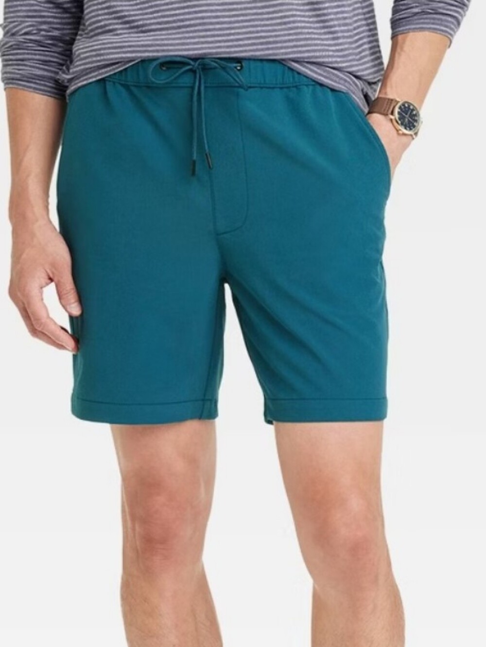 Men's 7" Woven Tech E-Waist Pull-On Shorts - Goodfellow & Co Blue XL